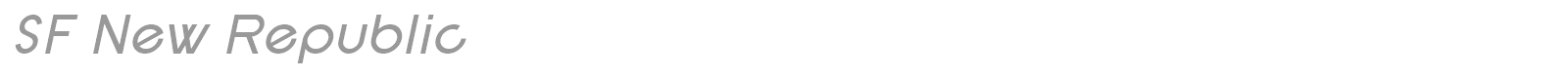SF New Republic font preview